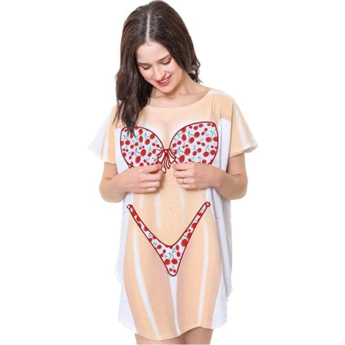LA Imprints Fantasy Coverup Cherry Bikini Body Coverup T-Shirt