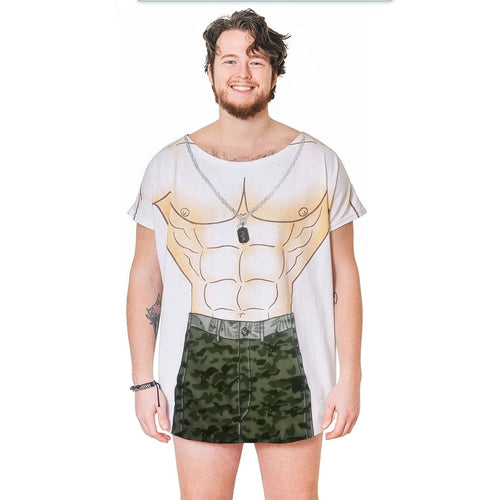 LA Imprints Fantasy Coverup Men's Camo Shorts Bikini Body Coverup T-Shirt
