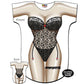 LA Imprints Fantasy Coverup Black Lingerie Bikini Body Coverup T-Shirt