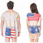 LA Imprints Fantasy Coverup American Flag Couple's Bikini Bathing Suit Coverup T-Shirt