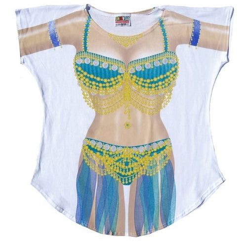 LA Imprints Fantasy Coverup Belly Dancer Bikini Body Coverup T-Shirt