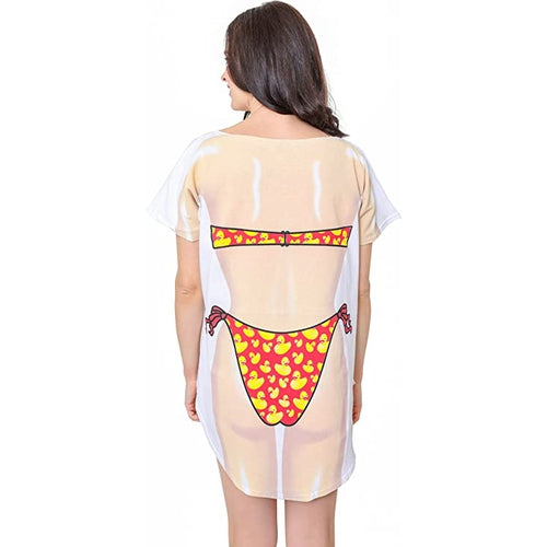 LA Imprints Fantasy Coverup Ducks Bikini Body Coverup T-Shirt