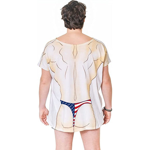 LA Imprints Fantasy Coverup Flag Thong Guy Men's Body T-shirt