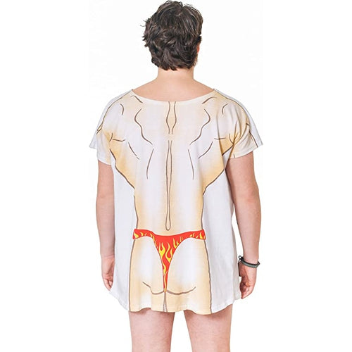 LA Imprints Fantasy Coverup Flames Thong Men's Bikini Body Coverup T-Shirt