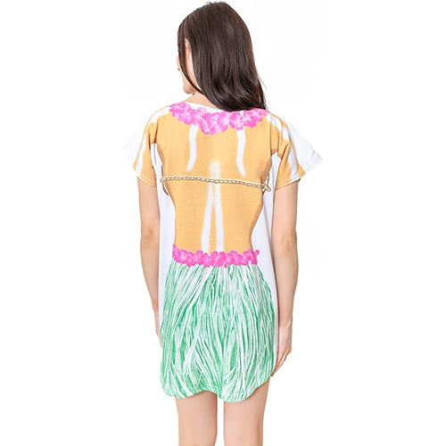 LA Imprints Fantasy Coverup Hula Girl Bikini Body Coverup T-Shirt