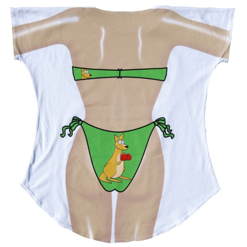 LA Imprints Fantasy Coverup Kangaroo Bikini Body Coverup T-Shirt