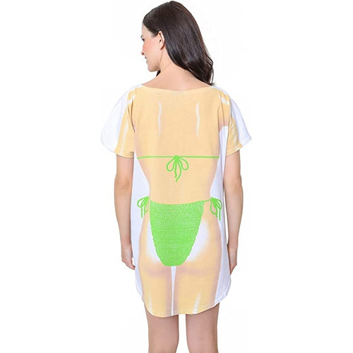 LA Imprints Fantasy Coverup Lime Macrame Bikini Body Coverup T-Shirt