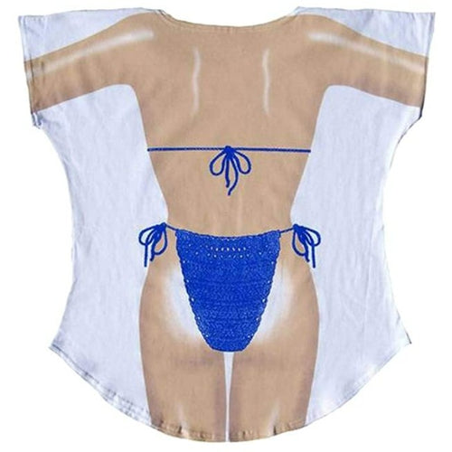 LA Imprints Fantasy Coverup Ocean Blue Macrame Bikini Body Coverup T-Shirt