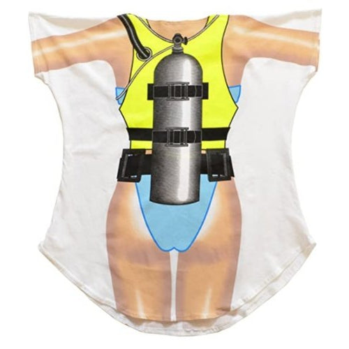 LA Imprints Fantasy Coverup Scuba Girl Bikini Body Coverup T-Shirt
