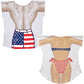 LA Imprints Fantasy Coverup Stars & Stripes Couple's Bikini Bathing Suit Coverup T-Shirts