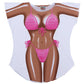 LA Imprints Fantasy Coverup Dark Skin Fuchsia Macrame Bikini Body Coverup T-Shirt