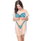 LA Imprints Fantasy Coverup Teal Flowers Bikini Body Coverup T-Shirt