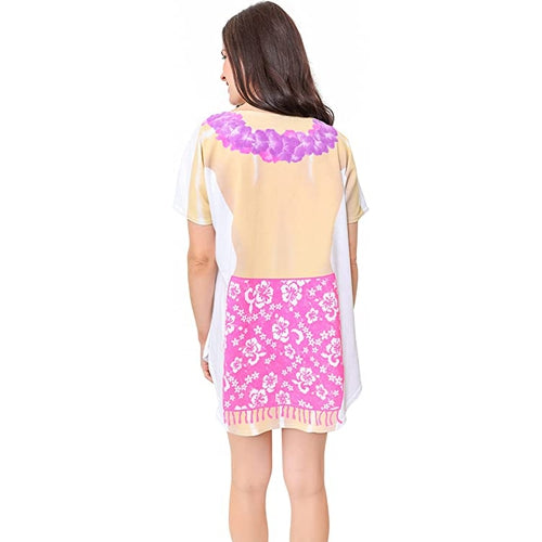 LA Imprints Fantasy Coverup Topless Hibiscus Bikini Body Coverup T-Shirt