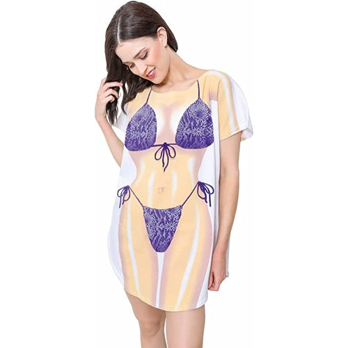 LA Imprints Fantasy Coverup Wild Snakeskin Bikini Body Coverup T-Shirt
